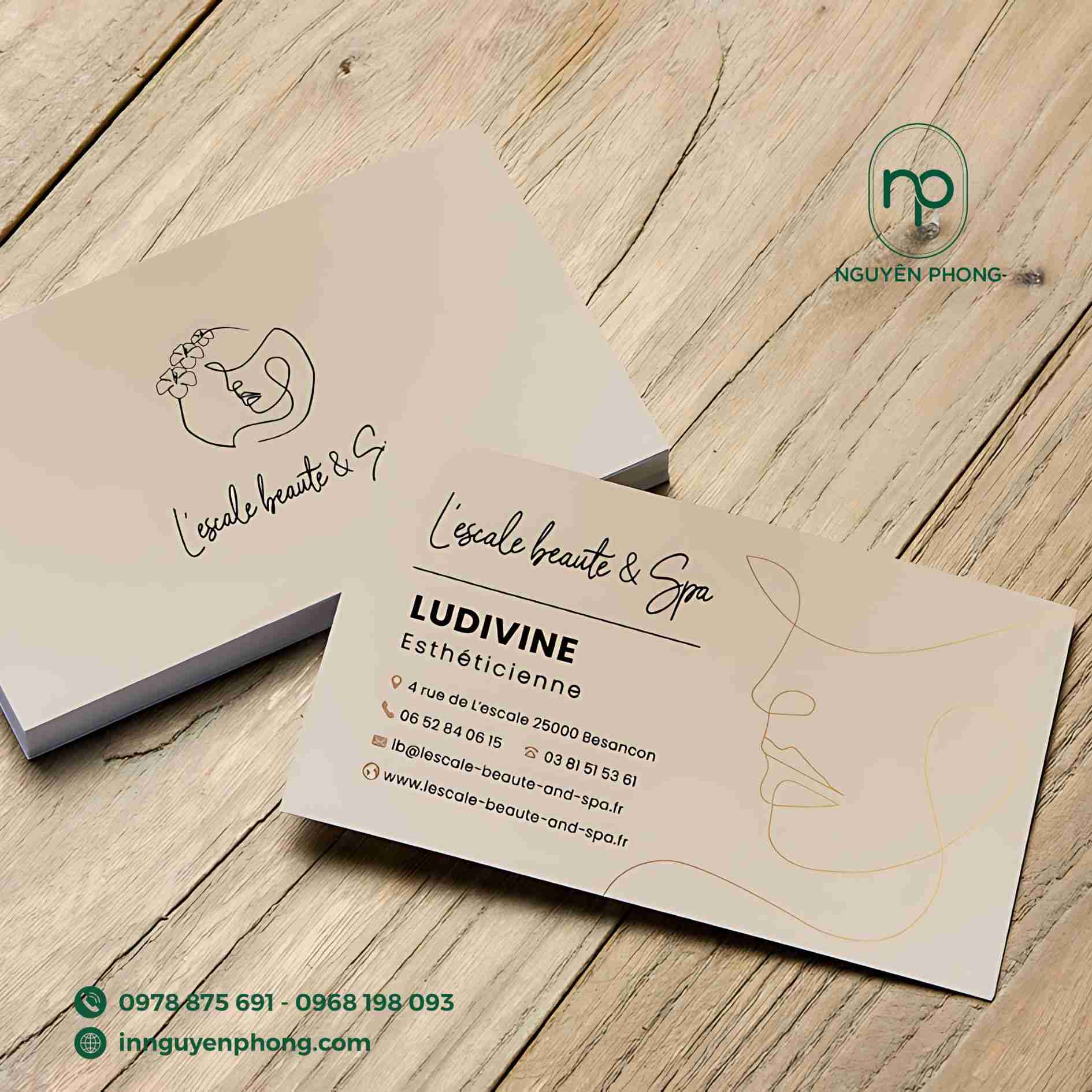 In logo trên card visit